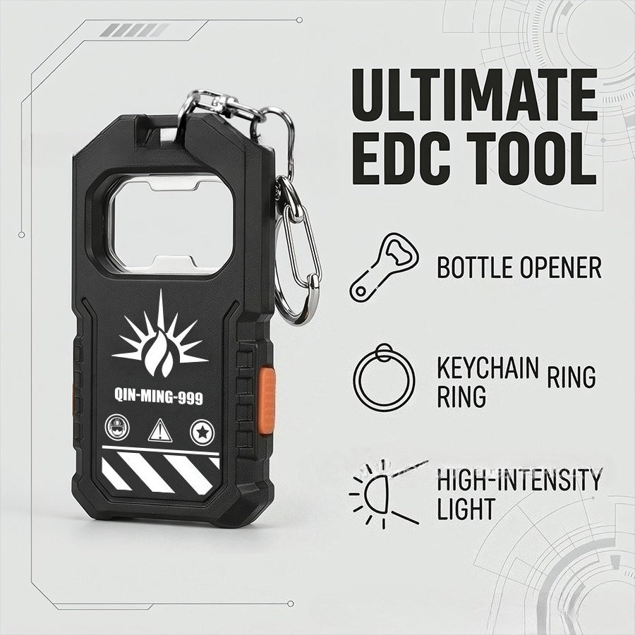 Cross-border new arrival portable keychain flashlight high-brightness cob floodlight bottle opener multi-function long battery life type-c