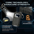 Cross-border new arrival portable keychain flashlight high-brightness cob floodlight bottle opener multi-function long battery life type-c