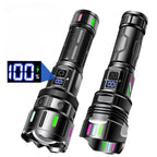 High-intensity flashlight - ultra-bright, long-range, portable white laser rechargeable tactical flashlight for outdoor use