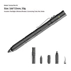 Multifunctional tactical pen flashlight self-defense pen window breaker edc outdoor gear self-defense survival whistle tool aluminum alloy