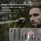 Multifunctional tactical pen flashlight self-defense pen window breaker edc outdoor gear self-defense survival whistle tool aluminum alloy