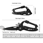 Outdoor multi-functional hiking buckle, universal quick-release with lock, multi-purpose hiking buckle, detachable knife, security hammer, survival equipment