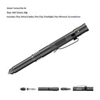 Multifunctional tactical pen flashlight self-defense pen window breaker edc outdoor gear self-defense survival whistle tool aluminum alloy