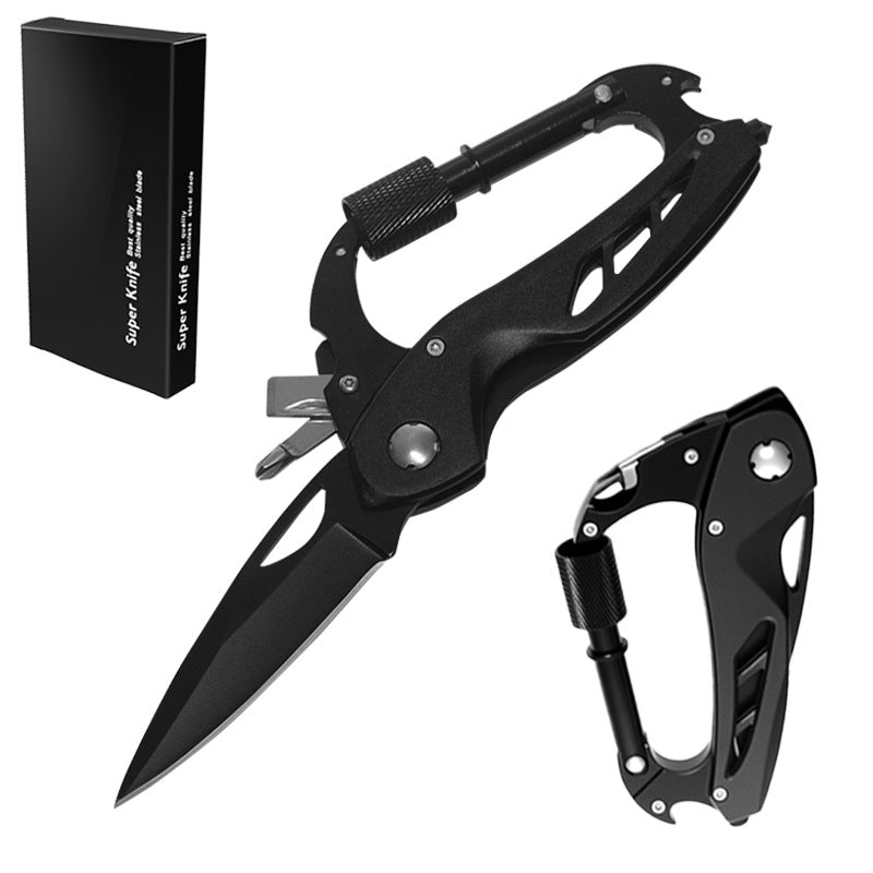 Outdoor multi-functional hiking buckle, universal quick-release with lock, multi-purpose hiking buckle, detachable knife, security hammer, survival equipment