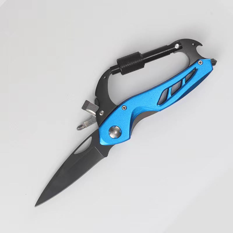 Outdoor multi-functional hiking buckle, universal quick-release with lock, multi-purpose hiking buckle, detachable knife, security hammer, survival equipment