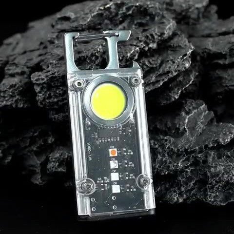 Outdoor multifunctional usb mini keychain light - tiktok-style portable cob work light for home, car, and magnetic repair