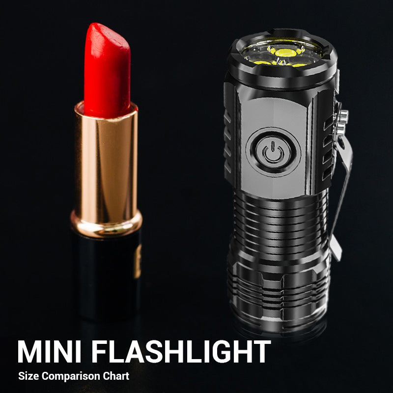 Ultra-bright, portable, rechargeable mini flashlight with long-range beam and extended battery life—"Three-Eyed Little Monster" model.