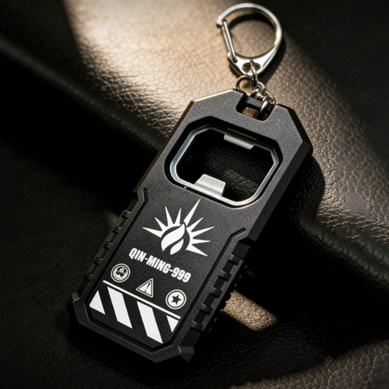 Cross-border new arrival portable keychain flashlight high-brightness cob floodlight bottle opener multi-function long battery life type-c