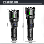 High-intensity flashlight - ultra-bright, long-range, portable white laser rechargeable tactical flashlight for outdoor use