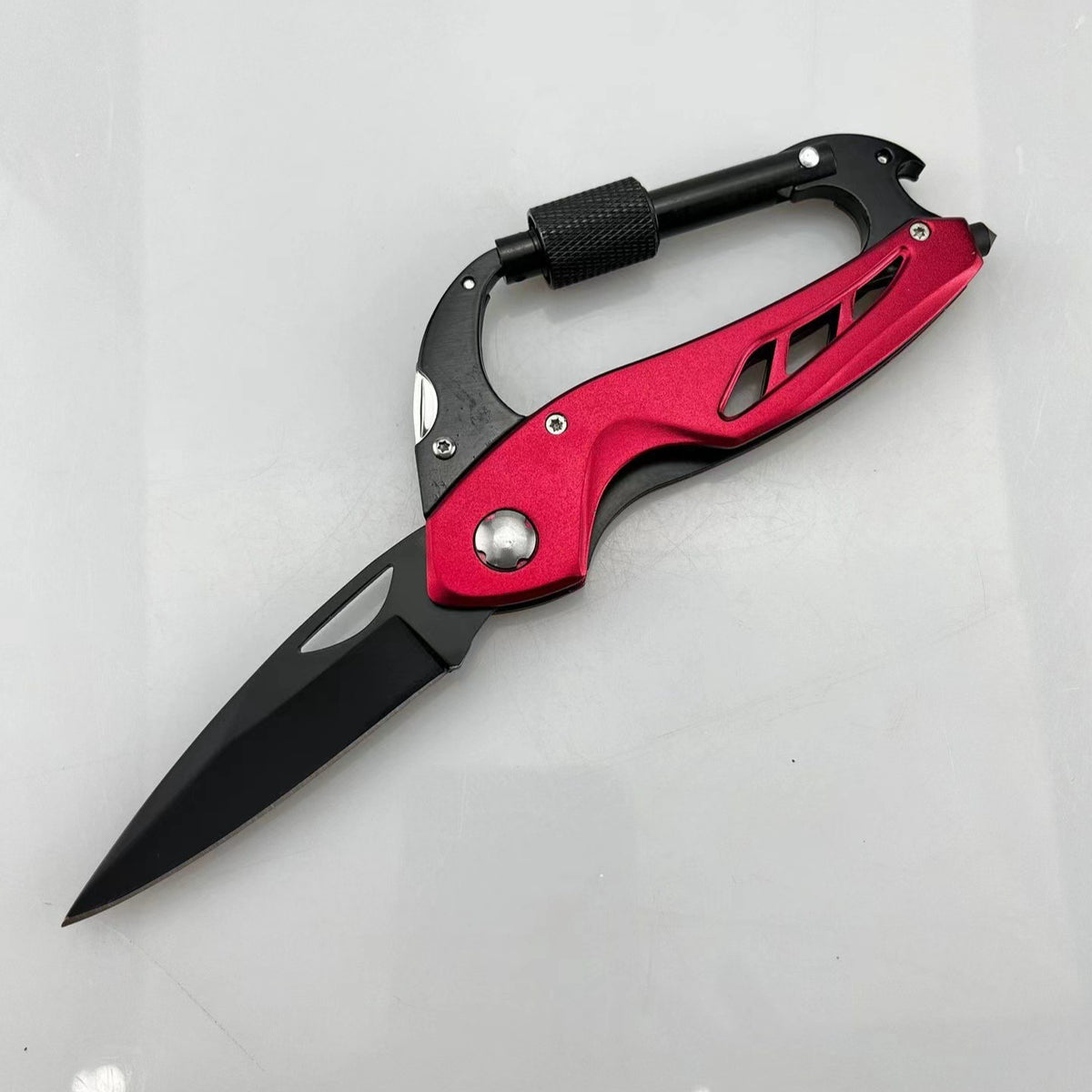 Outdoor multi-functional hiking buckle, universal quick-release with lock, multi-purpose hiking buckle, detachable knife, security hammer, survival equipment