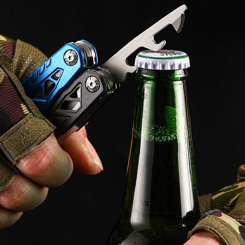 Outdoor camping multi-function round head hammer stainless steel folding nail hammer pliers emergency vehicle combination integrated tool hammer